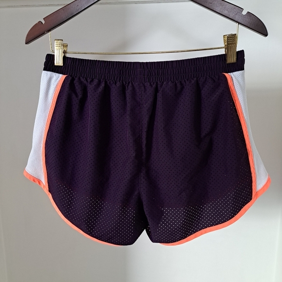Under Armor | Purple & white/orange striped athletic womans short - Picture 3 of 7